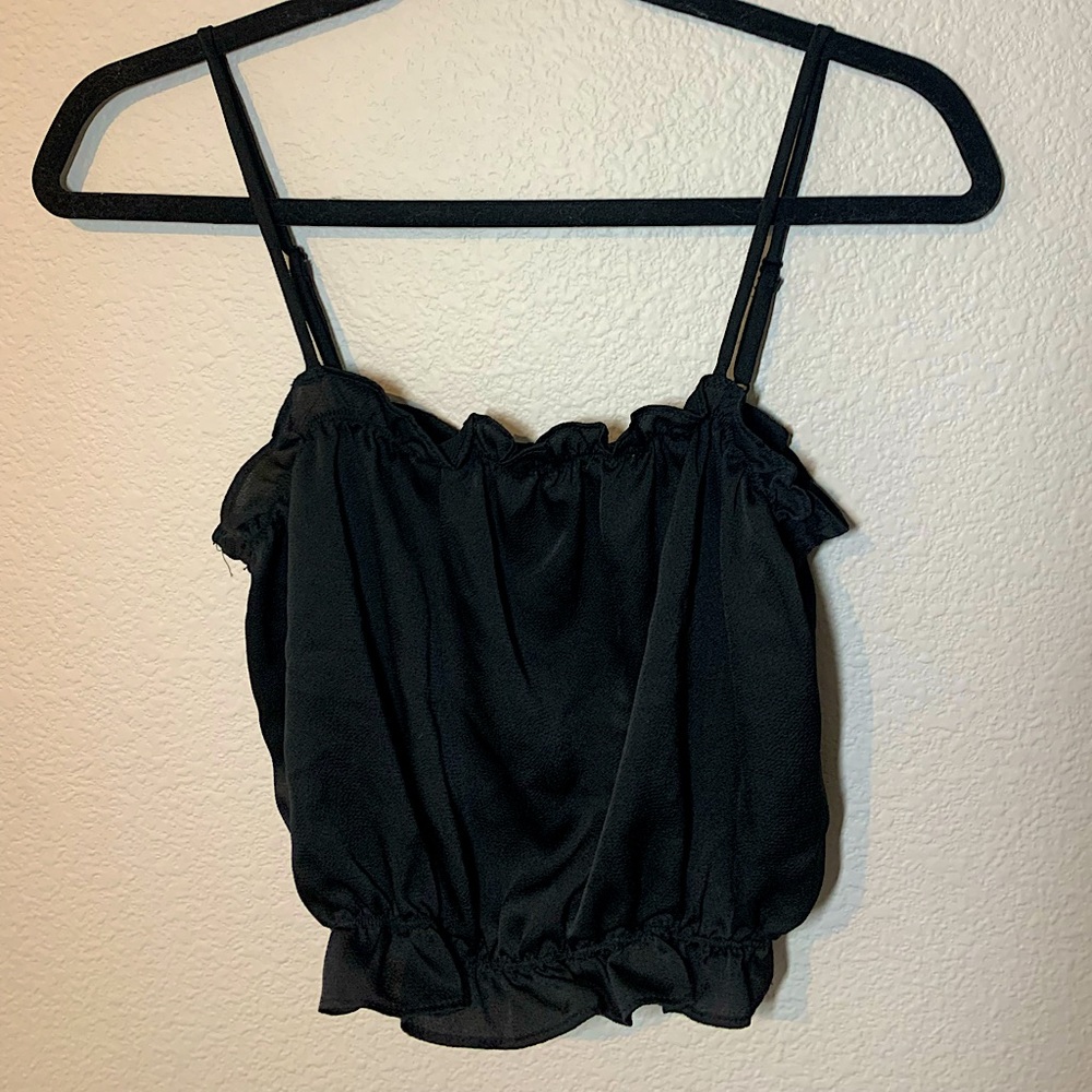 Black spaghetti strap tank top by Wishlist Apparel